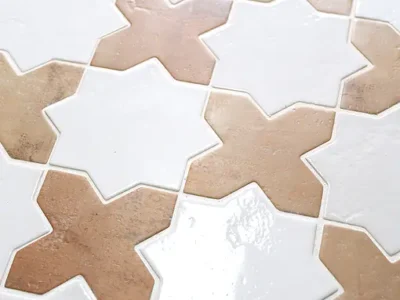 Ca' Pietra Fez Porcelain Gloss White Star