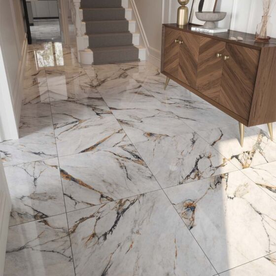 Hexed Viola Marble Polished Porcelain